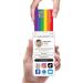 Social Master NFC Digital Business Card - Instant Contact & Social Media Sharing - iOS & Android Compatible - Pride Design - Buy Online on GoSupps.com