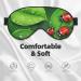 Sleep Mask Eye Cover for Men & Women - Reusable Soft Blackout Design for Better Sleep Travel & Camping Essentials - Perfect Gift for Him & Her - Leaves & Ladybugs Pattern - Buy Online on GoSupps.com