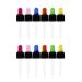 Year of Plenty Glass Eye Droppers for 10ml & 15ml Essential Oil Bottles | Set of 12 | Multicolored | Compatible with doTERRA, Young Living, Plant Therapy, Plnt Guru, Rocky Mtn, Edens Grdn 12-pack