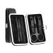 HCHGJKN Nail Clippers Manicure Nail Clippers Pedicure Set Black Stainless Steel Manicure Nail File Cutter Tweezers With Portable Travel(Schwarz)