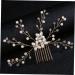 DOITOOL Tiara Wedding Bridal Headdress Pearl Hair Comb Bridal Shower Decorations Bridal Hair Comb Bride Insert Comb Crystal Headpiece Pearl Headpiece Girl Child Manual Hairpin - Buy Online on GoSupps.com