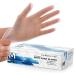 Dre Health Powder Free Disposable Gloves Medium -100 Pack -Clear Vinyl Medical Exam Gloves Medium (Pack of 100)