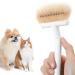 aumuca Cat Brush for Long Haired Cats Dog Brush for Shedding Grooming Double Coat Dogs Pet Deshedding Tool and Dematting Comb Remove Loose and Matted Fur Pet Grooming Undercoat Rake White