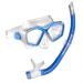U.S. Divers Icon Mask + Airent Snorkel Set. Easily Adjustable Snorkeling Set for Adults (One Size Fits Most) Blue