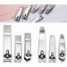 HCHGJKN Nail Clippers Nail Clipper Stainless Steel Cutter Nipper Trimmer Knife Manicure Pedicure Tools Professional Finger Toe Clippers Set(C) - Buy Online on GoSupps.com