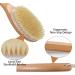 OWIIZI Bath Brush with Soft Natural Bristles & Antiskid Wooden Handle - Exfoliating Body Scrubber for Deep Cleanse - Buy Online on GoSupps.com