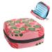 Women's bonds storage pockets Stillpad holder palm leaves pattern green pink pink periode kit pocket feminine product bag for women girls color4