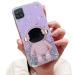 Tivenfezk Nadoli for Samsung Galaxy A22 5G astronaut Hidden Stand Cap caricature glitter stand soft silicone bling transparent protective cover samsung galaxy a22 5g purple