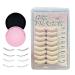 Eyelash Stamp Lower Lash Mascara Stamp Bottom Eyelash Makeup Applicator Eyelash Tool Convenient Long-Lasting Safe Lash Stamp Effort-Saving Quick Eyelash Stamp for Eye-Catching Makeup Set of 8 + Eyeliner Cushion Stamp