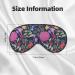 Floral Print Sleep Eye Mask | Soft Eyeshade Blindfold for Travel & Night Sleeping - Elastic Strap Headband - Buy Online on GoSupps.com