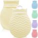 Small heat bottle with cover- 320ml mini silicone hot bottle for warm and cold compresses hand-foot bed warmers ideal for menstrual complaints pain relief beige