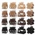 16 PCS Small Hair Clips for Women & Girls  Durable Matte Claw Clips for Thin Hair  Strong Hold NonSlip Medium Hair Claw Clips  Mini Hair Clips  Cute Hair Accessories with Multi Color  4 Shapes 16pcs brown