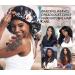 JarseHera Double-Layer Silk Bonnet for Black Women - Satin Bonnet for Curly Hair with Black-chain Flower - Buy Online on GoSupps.com