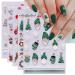 3D Christmas Nail Stickers 6 Sheets 5D Self-Adhesive Embossed Nail Decal Gnome Snowflake Nail Art Decoration Design Supplies