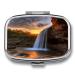 Pill Box Waterfall at Sunset Print 2 Compartment Medicine Pill Case Pill Organizer Decorative Metal Portable Pill Box for Pocket Or Purse