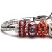Virginia Tech Hokies White VT on Red Round Bead Charm - Officially Licensed Stainless Steel Jewelry - Buy Online on GoSupps.com