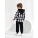 Naiyafly Toddler Boys Hoodie Plaid Sweatshirt + Pants Outfit Set | 18-24 Months Dark Blue Plaid - Buy Online on GoSupps.com