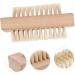 Wooden Cleaning Finger Nail Brush with Pig Bristles - Double-Sided Fingernail Brush Non-Slip Nails Scrubber for Scrubbing Fingernails and Toes - Buy Online on GoSupps.com