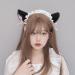 blispring Handmade Furry Ears Headband Plush Hairband Role Play AnimeCostume Headdress Female Teens Cosplay Headgear Accessories White and Black - Buy Online on GoSupps.com