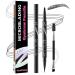 HonexCesng Waterproof eyebrow pencil 2-in-1 microblading eyebrow pencil long-lasting smudge-proof eyebrow pen with a hair-like effect creates effortless natural-looking eyebrows (Black)