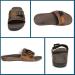 MEGNYA Men's Orthotic Walking Sandals | Arch Support, Plantar Fasciitis Relief | Comfortable Slide Sandals for Foot Pain | 11 W3 Dark Brown - Buy Online on GoSupps.com