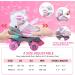 Kuxuan Saya Roller Skates for Kids | Adjustable with Light-Up Wheels | Pink & Gray | Small (10-13 US) - Buy Online on GoSupps.com