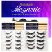 3D Magnetic Eyelashes With Eyeliner Kit - Magnetic Lashes Natural Looking with Applicator - 10 Pairs Reusable Magnetic Eyelash Kit - Dramatic Looking False Eyelashes - Easy to Apply (5 Accents + 5 Full Black Lashes)
