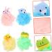 Zerodeko Cartoon Bath Sponges Set - 4 Large Washing Balls for Baby & Home | Soft Body Sponge - International Shipping Available - Buy Online on GoSupps.com
