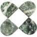 Buy MookaiTedecor Green Dalmatian Jaspis Calmstone - Reiki Massage Stones (Pack of 2) | Healing Crystals 43x44 mm - Buy Online on GoSupps.com