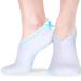 10 Pairs Moisturizing Socks Overnight  Spa Socks for Dry Feet  Cotton Moisture Enhancing Socks  Cosmetic Moisturizing Socks for Women and Men  White (Blue Dots Pattern)