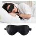 Aroy Luxury Silk Sleep Mask | 100% Mulberry Silk Eye Mask | Anti-Aging Black Sleep Mask for Travel & Relaxation - Buy Online on GoSupps.com