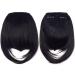 Bangs Hair Clip Bangs Hair Extensions for Women Natural Synthetic Hair Neat Flat Bangs Clip on Fringe Bangs Fashion One Clip-in Hair Extension Hairpieces (Color : #1B Size : 8inches) 8inches #1B