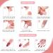 24-Piece Red Orange French Press-On Nails | Full Cover Acrylic Fingernails with Nail Glue Stickers | Heart Design for Women & Girls Nail Art - Buy Online on GoSupps.com