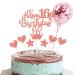 Happy 16th Birthday Cake Toppers Rose Gold Personalised for Kids Girl 2 Star 4 Heart 1 Crown with Balloon Customised 16th Birthday Cake Toppers Decor for Bithday Party Happy Birthday Sign for Cake Rose Gold-16th