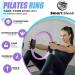 Sleek 14 Pilates Ring with 4 Resistance Bands - Padded Magic Circle for Yoga & Fitness - Toning Thighs - Purple - Buy Online on GoSupps.com