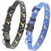 2 PCS Breakaway Cat Collar Set with Bell - Cute Adjustable Kitten Collars in Blue and Black - Buy Online on GoSupps.com