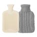 ZEARLY Hot Water Bottle with Knitted Cover 2L Hot Water Bottle Hand Feet Winter Knitted Hot Water Bottle for Kids Men Women