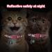 LLHK 2 Pack Reflective Breakaway Cat Collars & Name Tags - Adjustable Safety Collar for Cats - Personalized ID Tag - Pink - Buy Online on GoSupps.com