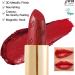OULAC Metallic Shine Glitter Lipstick Red | Vegan & Cruelty-Free Long Lasting Lip Color - Cherry Bomb (12) - Buy Online on GoSupps.com