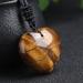 1Pc Natural Gemstone Love Heart Pendant Crystals Reiki Rock for DIY Charm Crystal Jewelry Making Full of Texture (Color : Tiger Eye)