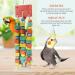 MQUPIN Bird Chewing Toy for Small Parrots - Multicolored Wooden Blocks - Ideal for Cockatiels & African Greys (S-20 inch) - Buy Online on GoSupps.com