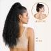 AISI BEAUTY 22 inch Long Curly Drawstring Ponytail Extension for Women | Clip in Wavy Natural Ponytail | (1B) - Buy Online on GoSupps.com