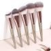15-Piece Premium Makeup Brush Set | Professional Synthetic Foundation Eyeshadow & Blush Brushes with Cosmetic Bag - Champagne - Buy Online on GoSupps.com