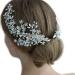 2 Pack Bride Wedding Headband Rhinestone Bridal Bridesmaid Hair Clips Accessories Party Hair Accessories Headpieces for Women(Silver) Sliver