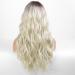 HAIRCUBE Long Blonde Synthetic Wig for Women with Dark Roots and Fringe - Buy Online on GoSupps.com