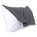 Eye Covers for Sleeping Pillows Mask - Great Sleep Masks for Men Women Kids. Eye Cover Attached to Pillow Case is Foldable Over Eyes for Black Out. 1pc White Pillowcase With Gray Cotton Jersey Eye Cover - 1 Pc 1