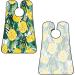 Tropical Leaves Lemon Beard Bib - Summer Fruit Hair Catcher Grooming Cloth for Men | Non-Stick Shaving Apron & Salon Cape Gifts - Buy Online on GoSupps.com
