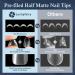 Short Almond Fake Nails - 504pcs Soft Gel Pre-Shaped Acrylic Tips | Half Matte Full Cover Clear Gelly Press on Nails for DIY Manicure - 12 Sizes - Buy Online on GoSupps.com