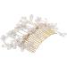 Angoily Piece Hair Comb Pearl Bride Metal Crystal