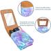 Stylish Leather Lipstick Case with Mirror | Mini Lip Gloss Organizer Bag - Colorful Floral Design - Buy Online on GoSupps.com